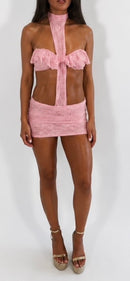 The baby pink ruffle dress