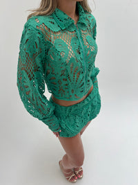 Lucky in green co ord