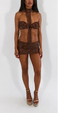 The Brown Ruffle dress