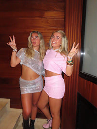 Silver Cara co-ord skirt