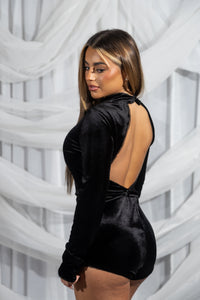 Black Velvet Romper
