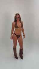 Golden girl bikini top